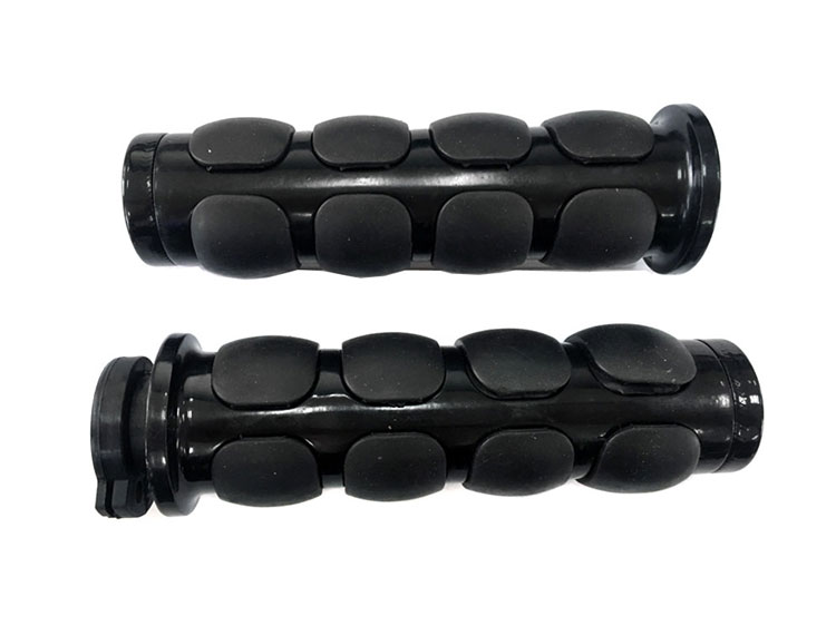 Comfort Rubber Motorcycle Handlebar Hand Grips (1") ID Black ModCycles