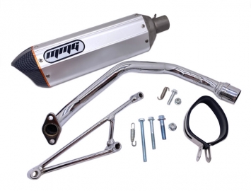 ModCycles - Exhaust Performance MMG for 150cc 4 Stroke Chinese Scooters with Silver Finish