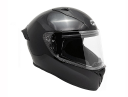 ModCycles - Full Face MMG Helmet. Model Bolt. Color: Shiny Black. DOT APPROVED