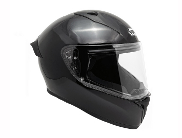 ModCycles - Full Face MMG Helmet. Model Bolt. Color: Shiny Black. DOT APPROVED