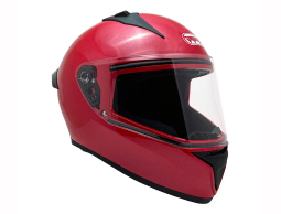 ModCycles - Full Face MMG Helmet. Model Bolt. Color: Shiny Red. DOT APPROVED