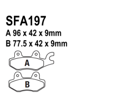 ModCycles - Brake Pads for: ITALICA Krypto 250,  KYMCO Super 9 AC 2002/2009