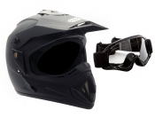 ModCycles - OFF Road MMG Helmet. Model 30. Color: Matte Black. *DOT APPROVED* *FREE GOGGLES INCLUDED*