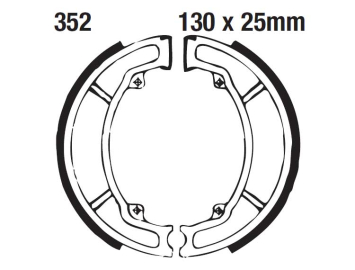 ModCycles - Brake Shoes for: Honda PCX 125 ; PCX 150 ; NHX 110 Elite ; SH 150 i