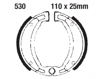 ModCycles - Brake Shoes for Yamaha Zuma 50 - For Full list of application Click here and Check Fitment