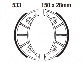 ModCycles - Brake Shoes for Yamaha Zuma 125 - For Full list of application Click here and Check Fitment