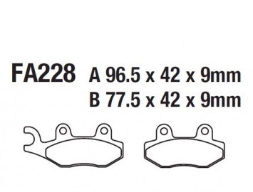 ModCycles - Brake Pads for KYMCO Agility 50cc -  For Full list of application Click here and Check Fitment