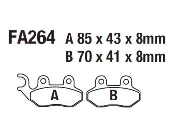 ModCycles - Brake Pads for: SYM Jet Euro 50 - For Full list of application Click here and Check Fitment