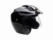 Open Face MMG Helmet. Model Crux. Color: Shiny Black. *DOT APPROVED*