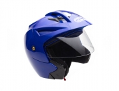 ModCycles - Open Face MMG Helmet. Model Crux. Color: Shiny Blue. *DOT APPROVED*