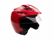 ModCycles - Open Face MMG Helmet. Model Crux. Color: Shiny Red. *DOT APPROVED*