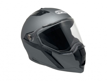 ModCycles - Full Face MMG Helmet. Model Mount. Color: MATTE GREY. *DOT APPROVED* *Free mirror shield included*