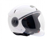 ModCycles - Open Face MMG Helmet. Model Blaze. Color: Shiny White. *DOT APPROVED*