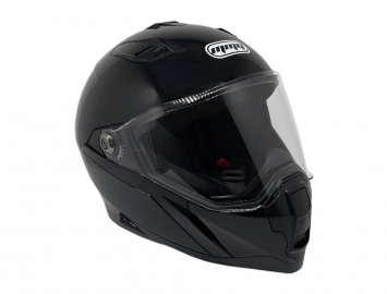 ModCycles - Full Face MMG Helmet. Model Mount. Color: SHINY BLACK. *DOT APPROVED* *Free mirror shield included*