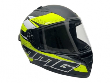 ModCycles - Full Face MMG Helmet. Model Bolt. Color: Matte Black/Neon Yellow. *DOT APPROVED*