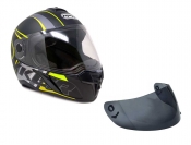 ModCycles - Full Face MMG Helmet. Model Ryker. Color: Matte Black/Yellow. *DOT APPROVED*