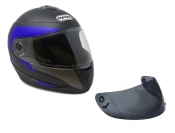 Full Face MMG Helmet. Model Gliss. Color: Matte Black/Blue. *DOT APPROVED*