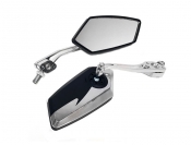 ModCycles - Mirror set 10mm RH/RH thread (Black / White)