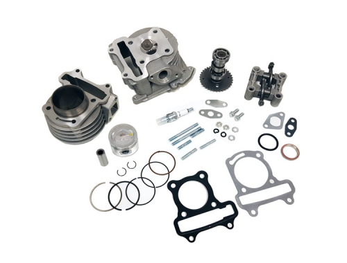 Trkimal Upgrade Grote Boring 50mm Cilinder Rebuild Kit voor GY6 50cc 139QMB Racing Scooter Onderdelen 64mm Klep Scooter Bromfiets ATV Go Karts